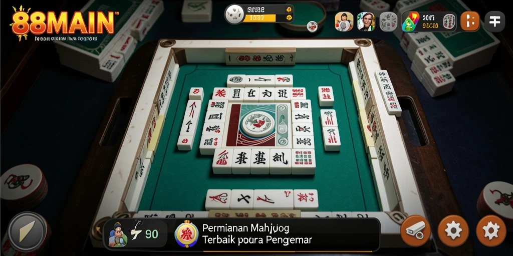 Tampilan gameplay Mahjong yang seru dan menantang.