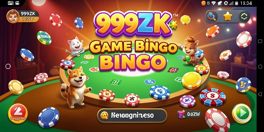 Tampilan gameplay Bingo menarik di 999ZK.
