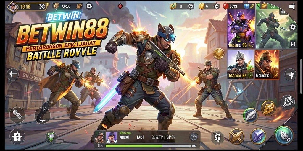 Tampilan seru permainan BETWIN88 dalam aksi Battle Royale.