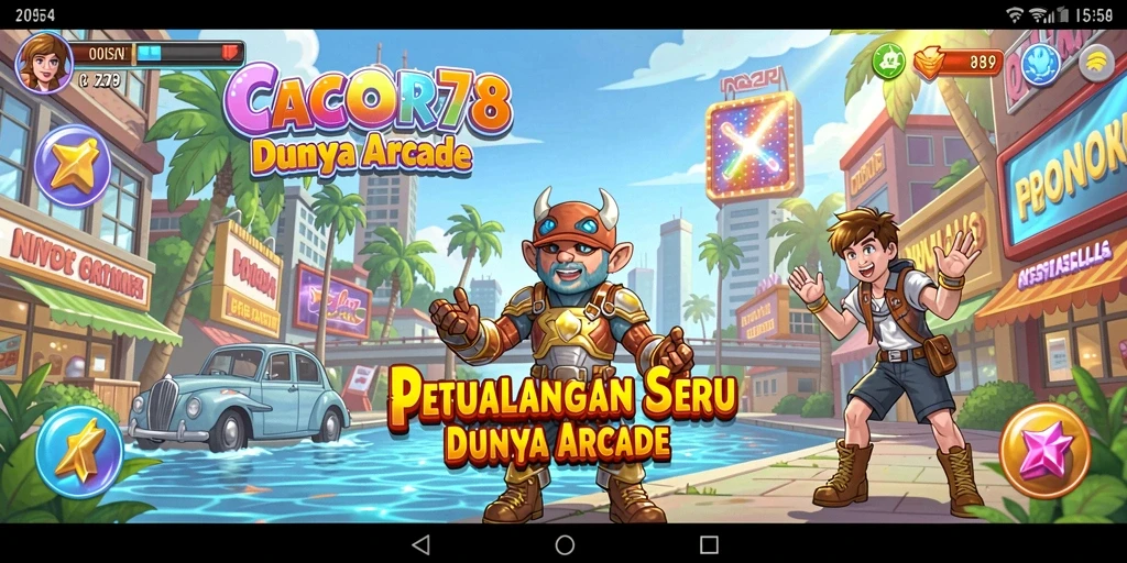 Tangkapan layar CACOR78 menampilkan aksi seru dalam permainan arcade.