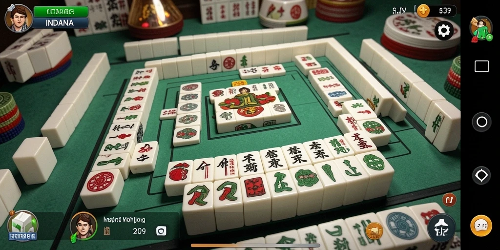Tampilan gameplay Mahjong INDAAA yang menakjubkan dan seru.