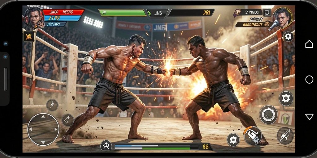 Tampilan gameplay JIN69 yang seru dan mendebarkan di arena pertarungan.