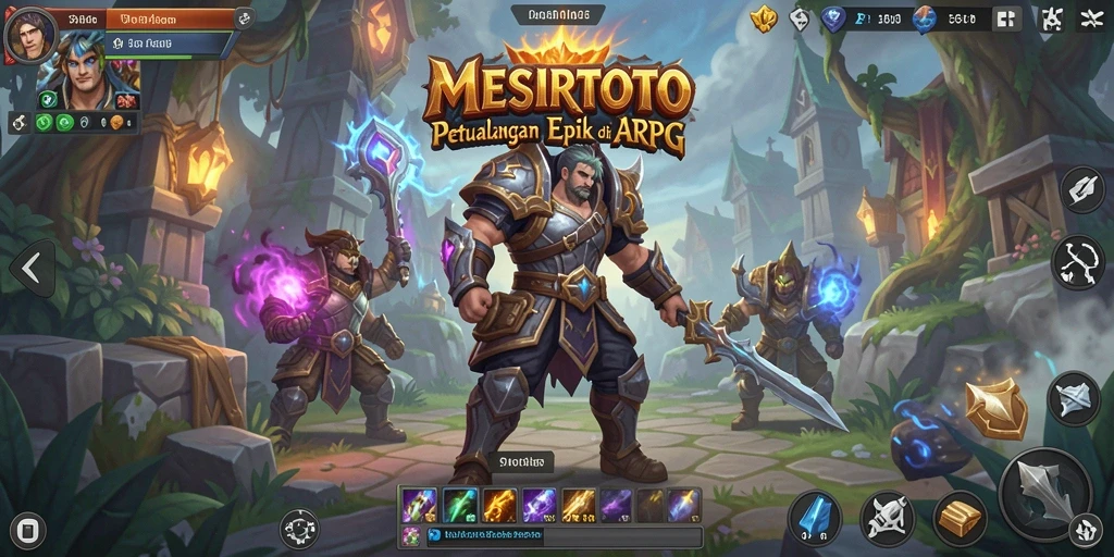 Tampilan gameplay seru dalam dunia ARPG yang luas.