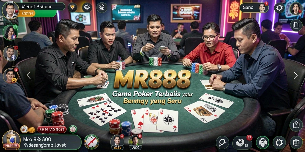 Tampilan menarik dari gameplay Poker di MR888.
