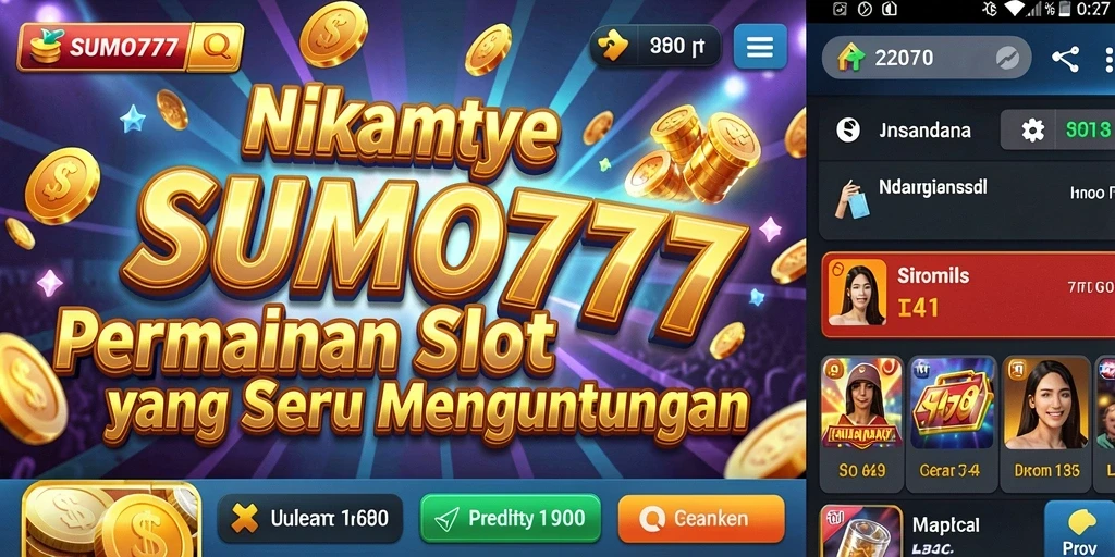 Screenshot utama menunjukkan momen seru permainan Slot SUMO777.