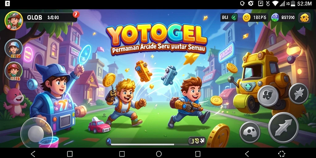 Screenshot gameplay YOTOGEL menampilkan aksi seru di dunia Arcade.